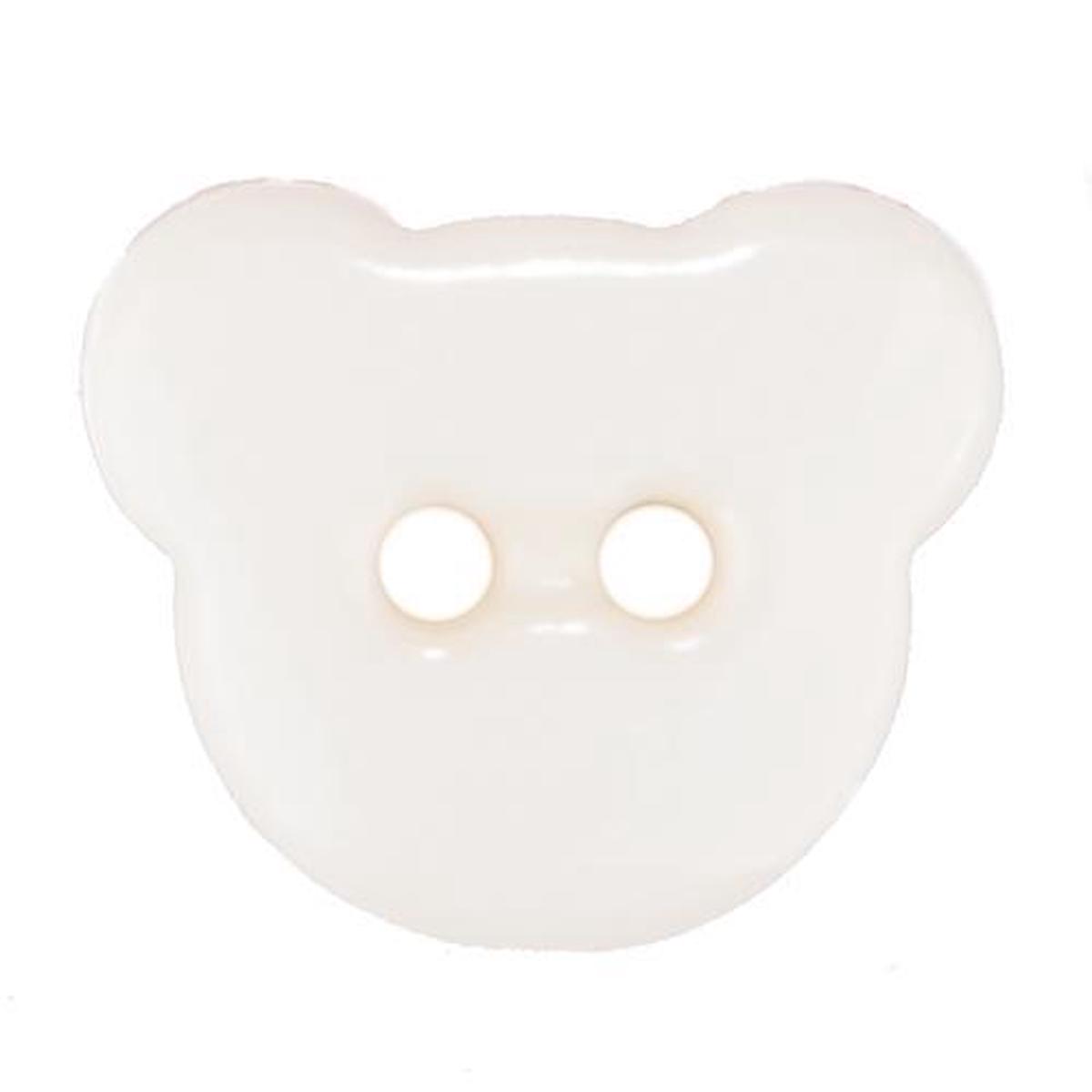 Teddy Bear Face Button - 15mm
