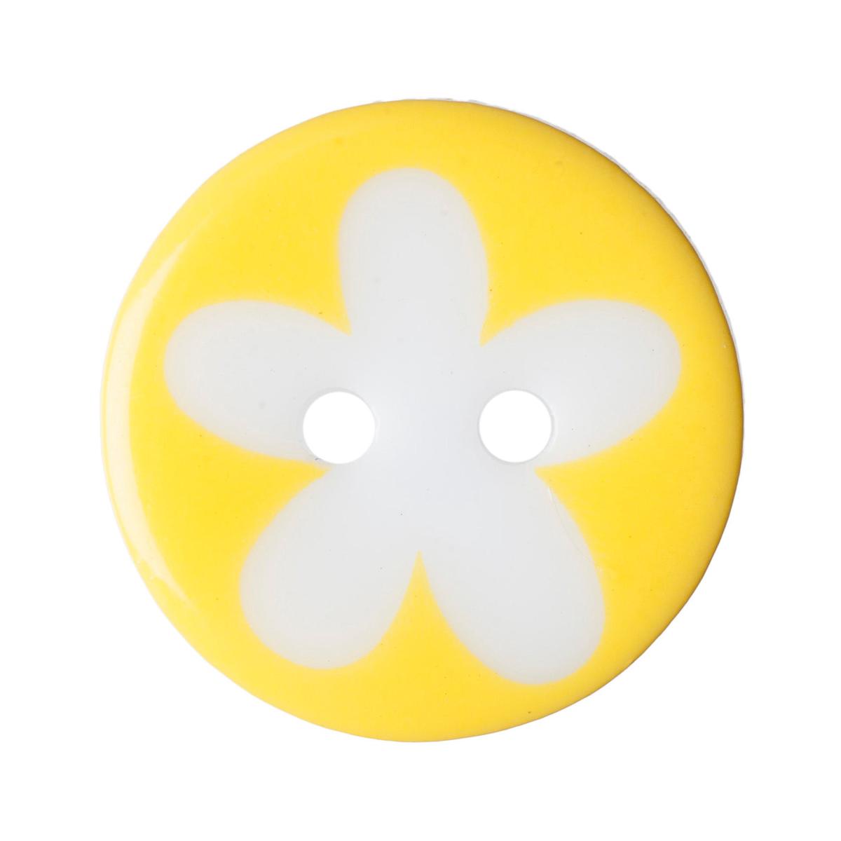 Round Flower Button - 17mm