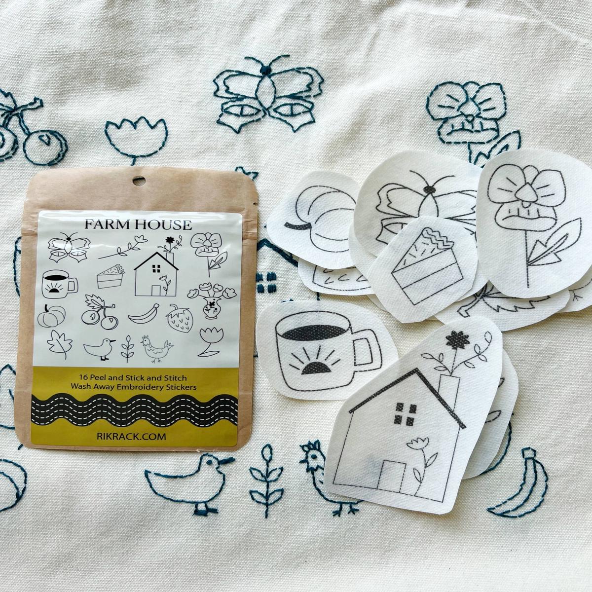 RikRack Farm House Stick and Stitch embroidery patterns