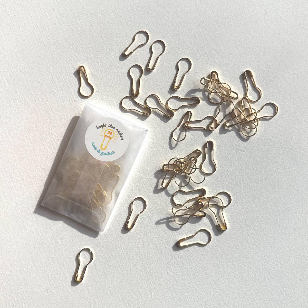 Bright Idea Bulb Pin Stitch Markers