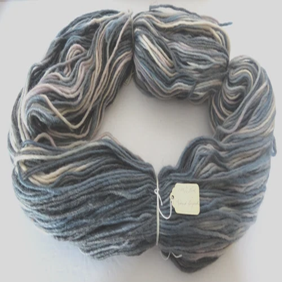 Yarn 100% Wool Hand Dyed Shades of Blue Crochet Knitting