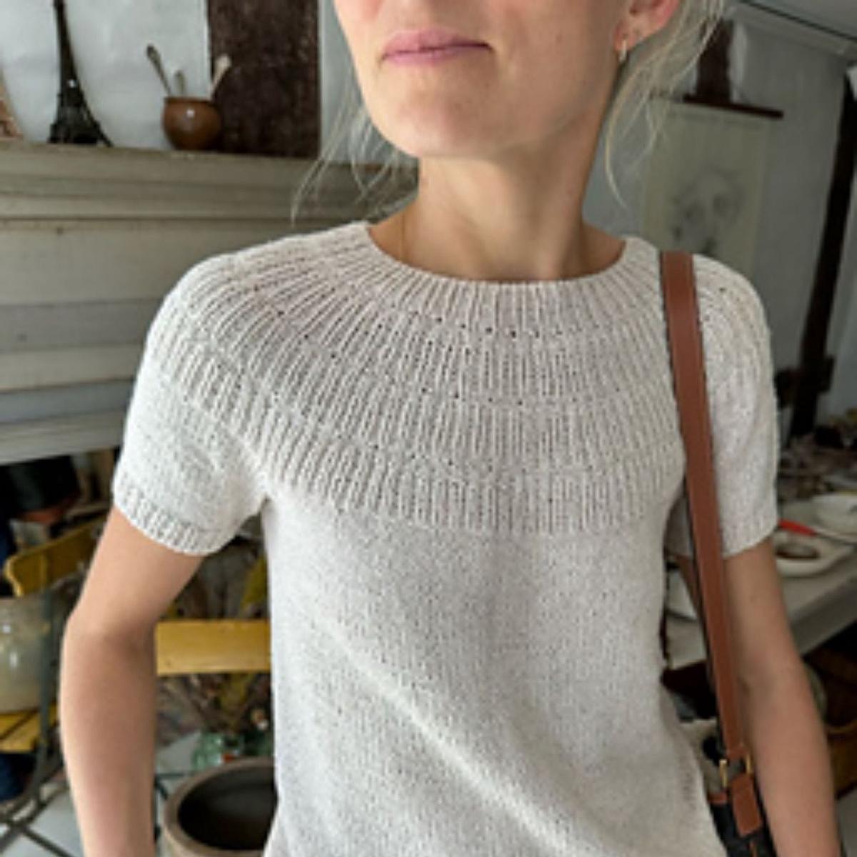 Anker's Summer Shirt by PetiteKnit in Sandnes Garn Line