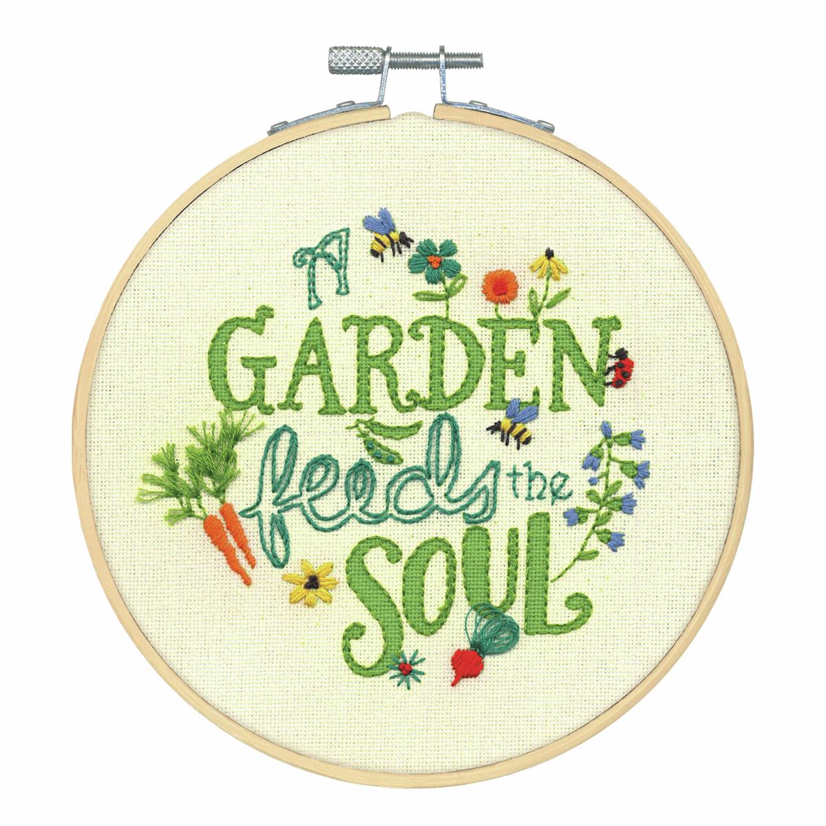 Dimensions Crewel Embroidery Kit with Hoop - Garden Verse