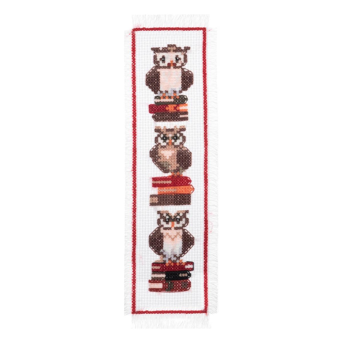 Trimits Cross Stitch Kit - Owls Bookmark