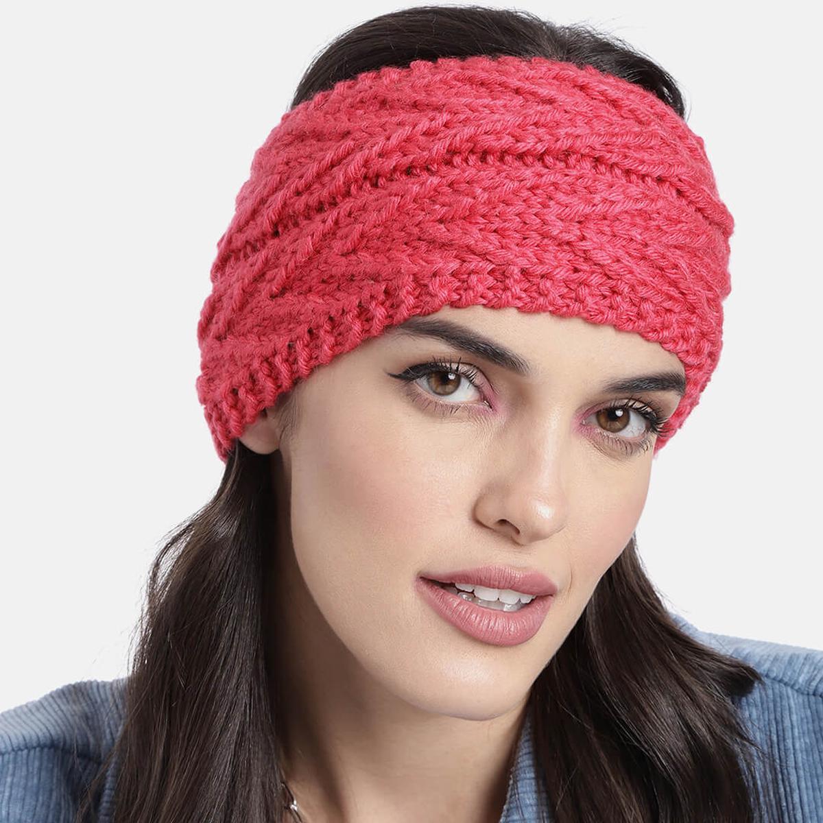 V Stitched Headband - Coral Pink 2604
