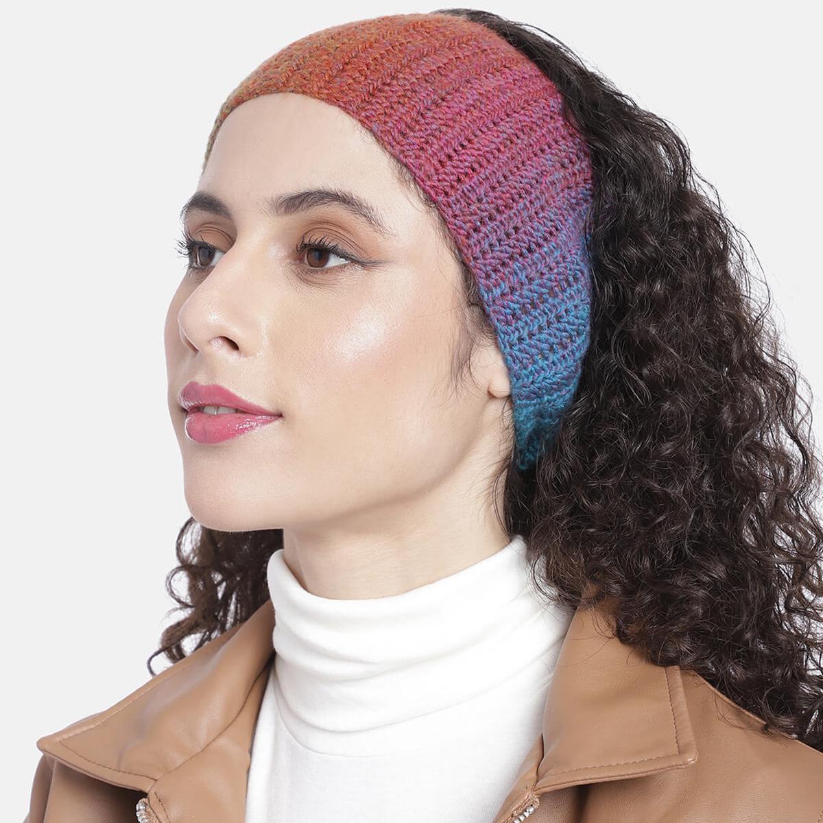 Rainbow Crochet Headband - Multi-Color 3161