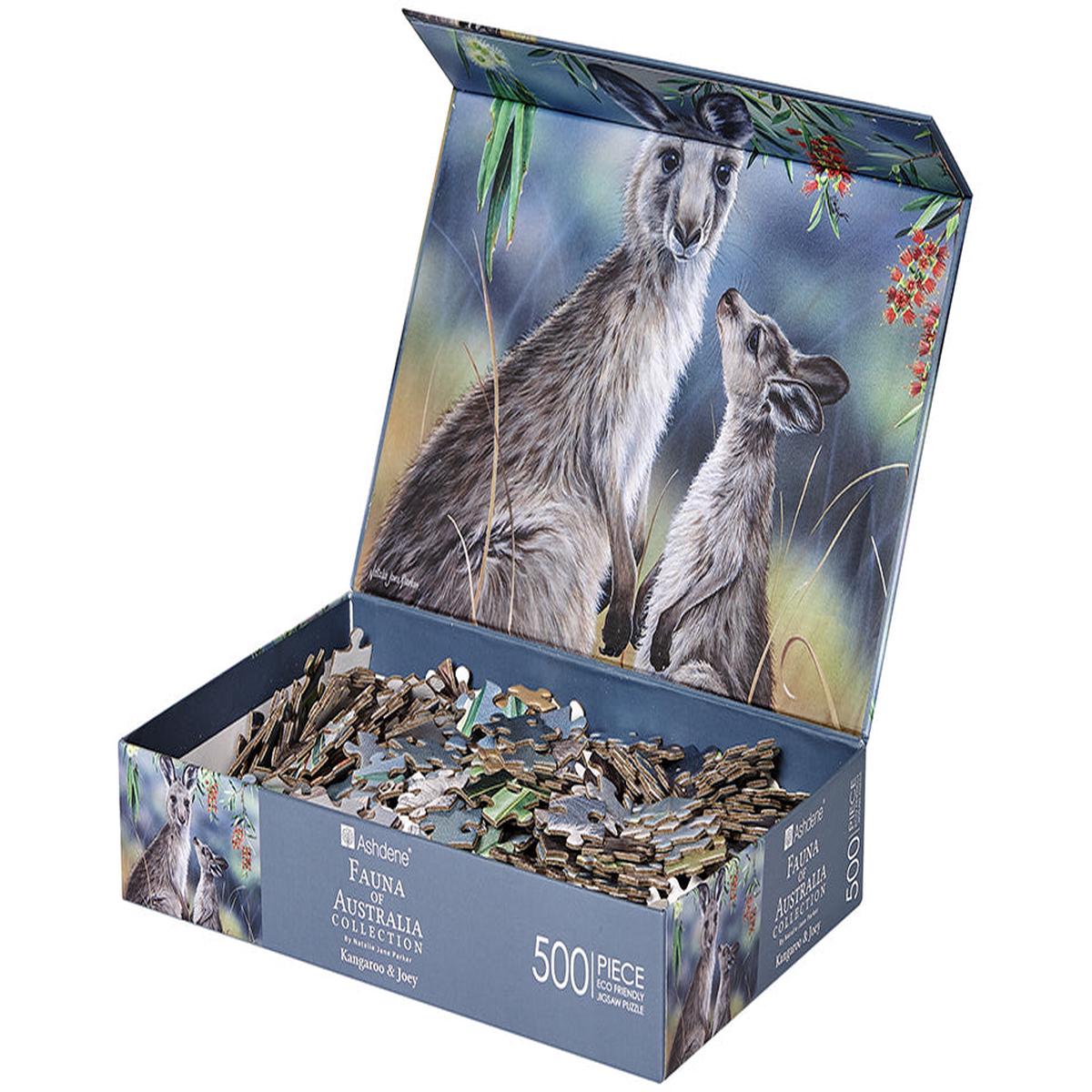 Ashdene 500-Piece Jigsaw Puzzle Fauna of Australia, Kangaroo & Joey