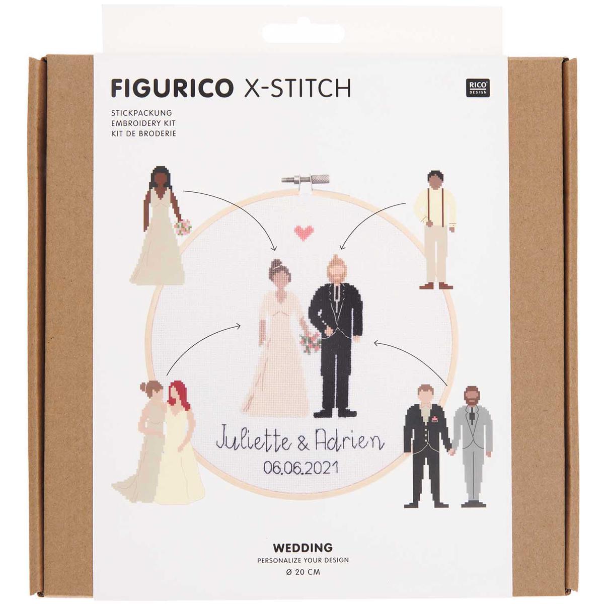 Rico Design Cross Stitch Kit - Wedding