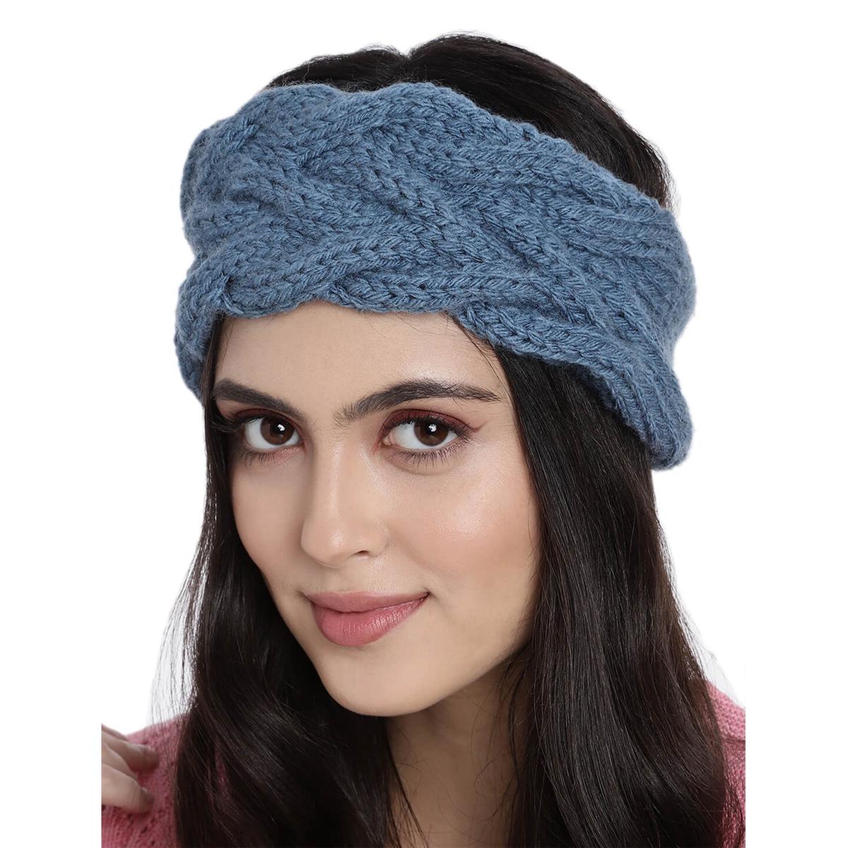Double Cable Headband - Storm Blue 106