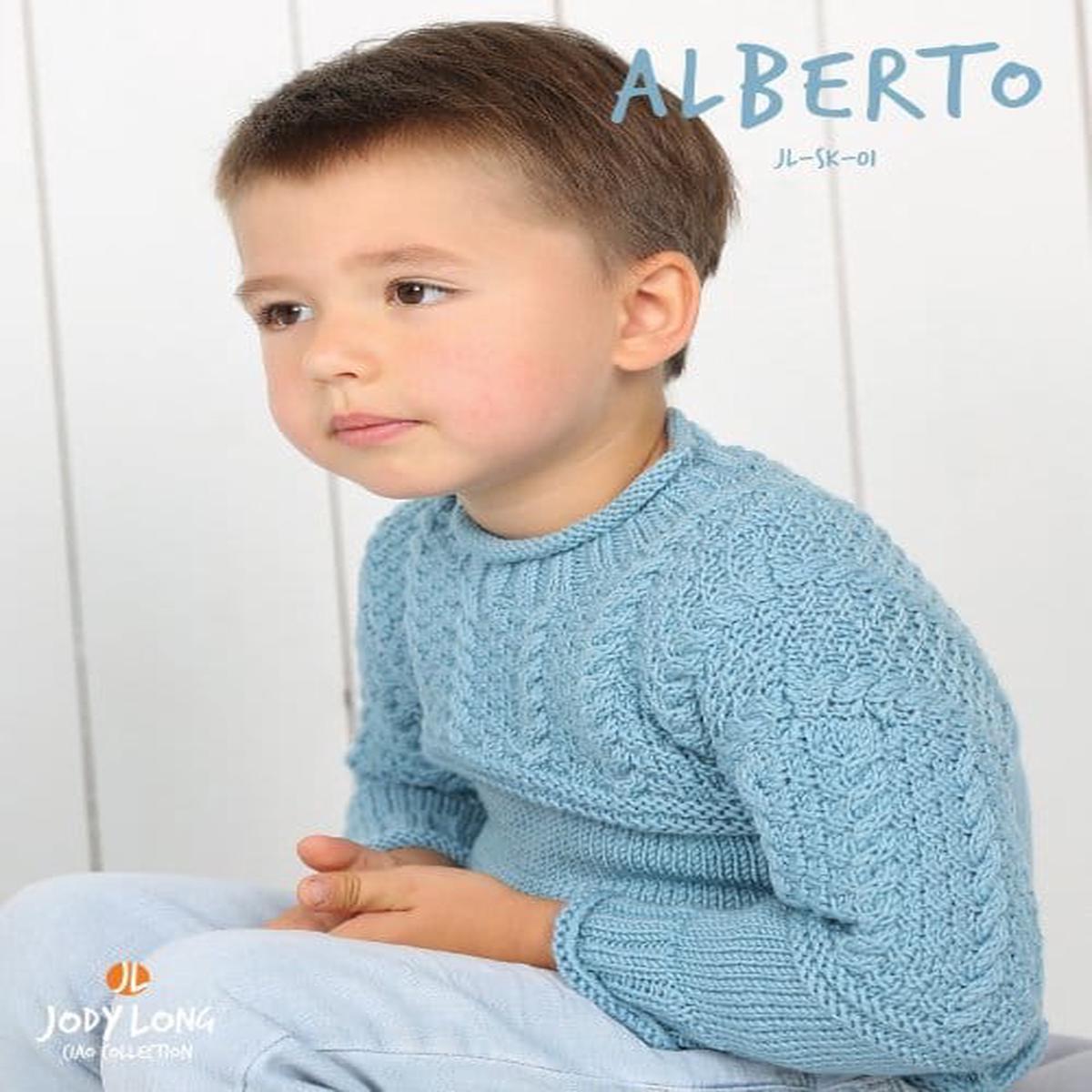 ALBERTO Child's Sweater Pattern by Jody Long - Leaflet