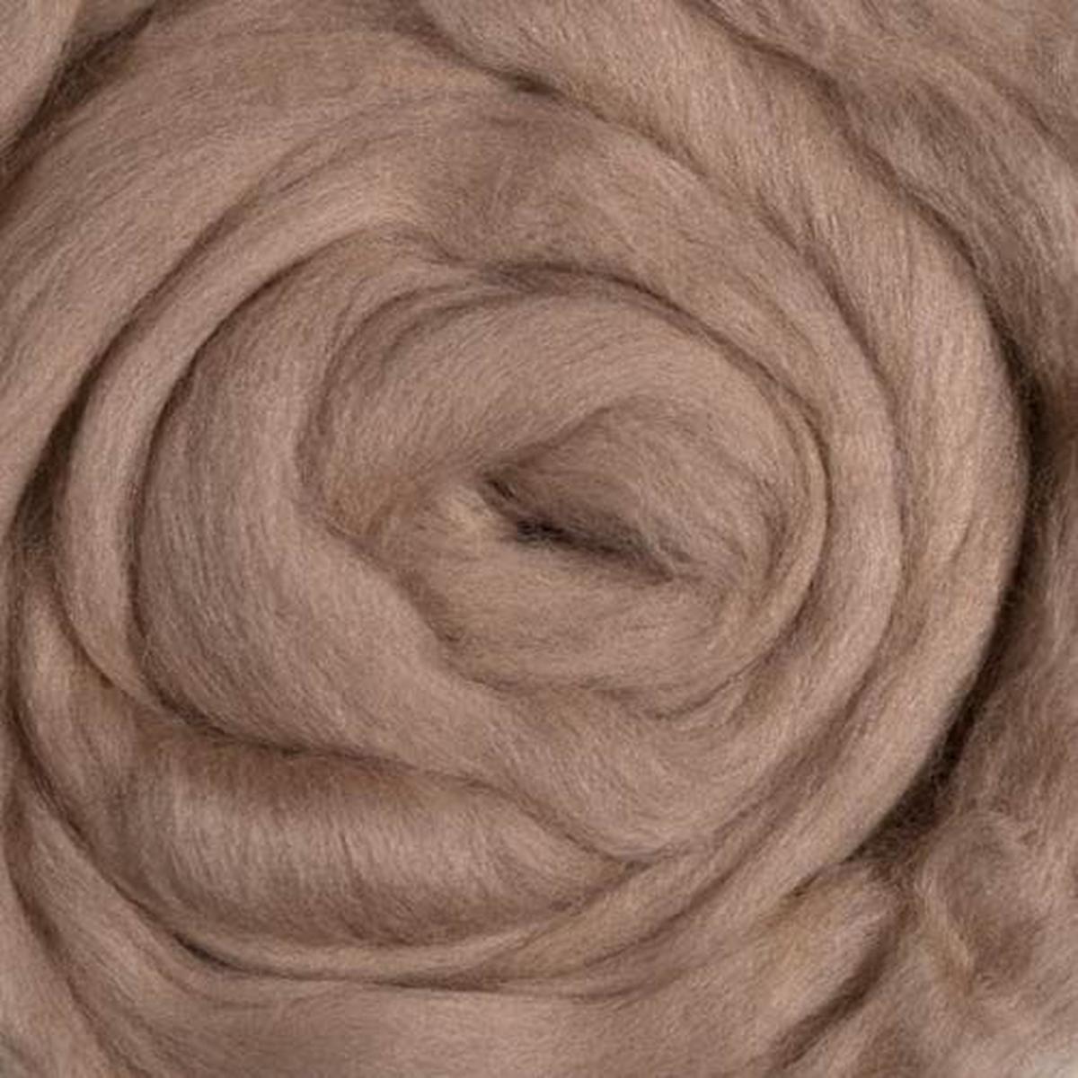 Ashland Bay Solid Colored Merino Wool Top - Cafe au lait - 1oz