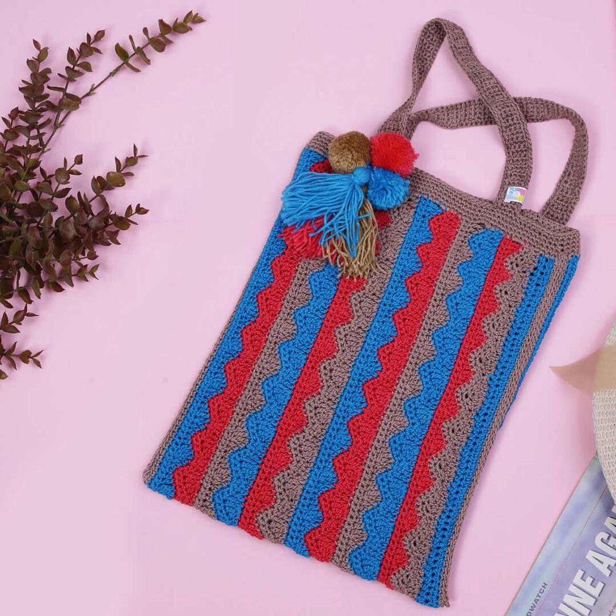 Handmade Crochet Bag - Multi Color 3116