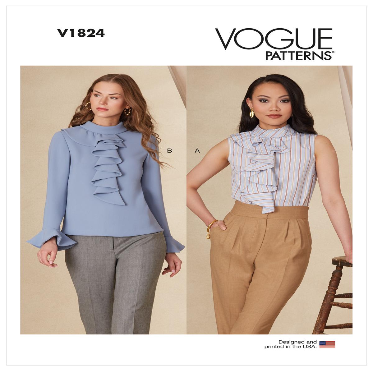 Vogue Pattern V1824 Misses' and Misses' Petite Top