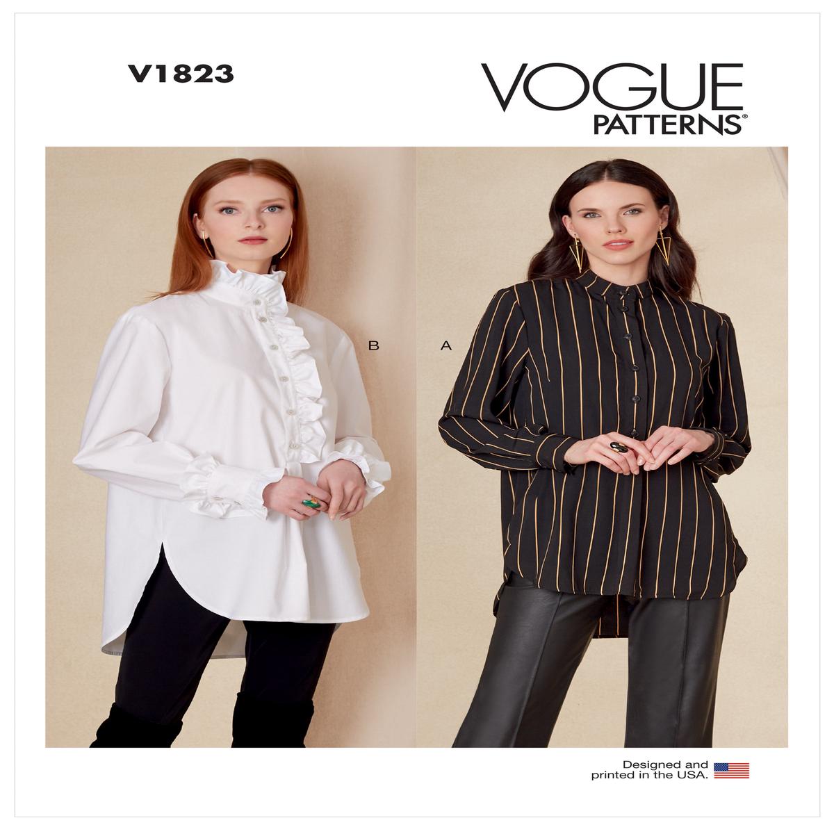 Vogue Pattern V1823 Misses' and Misses' Petite Shirt
