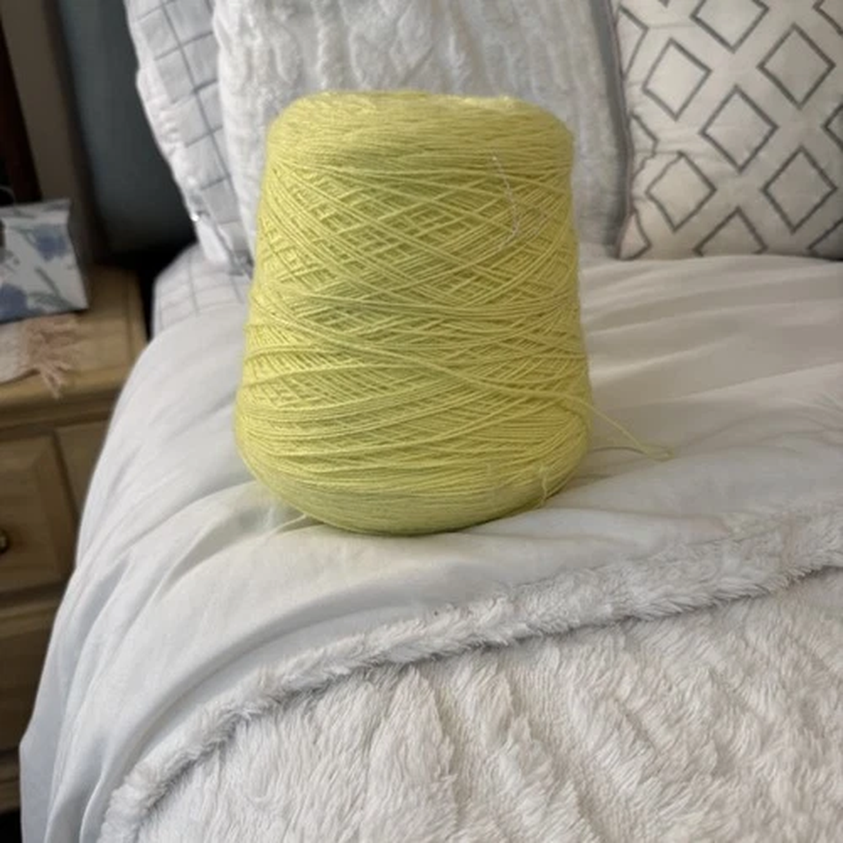 Yarn Country Cone Knitting Machine Lemon Yellow Solo 2/12