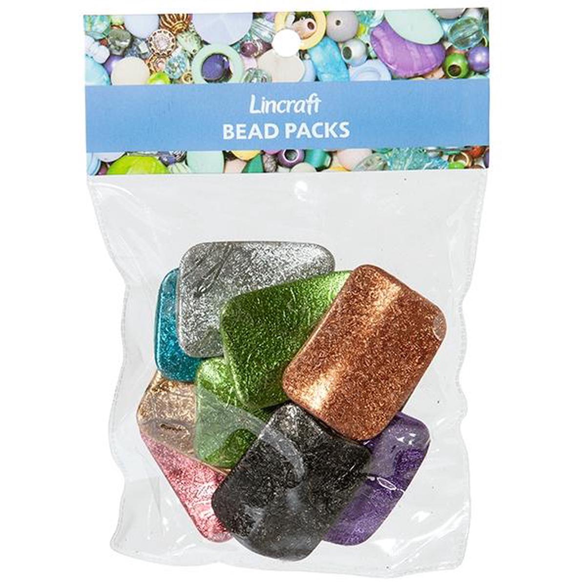 Beads, Round Flat Glitter- 50g