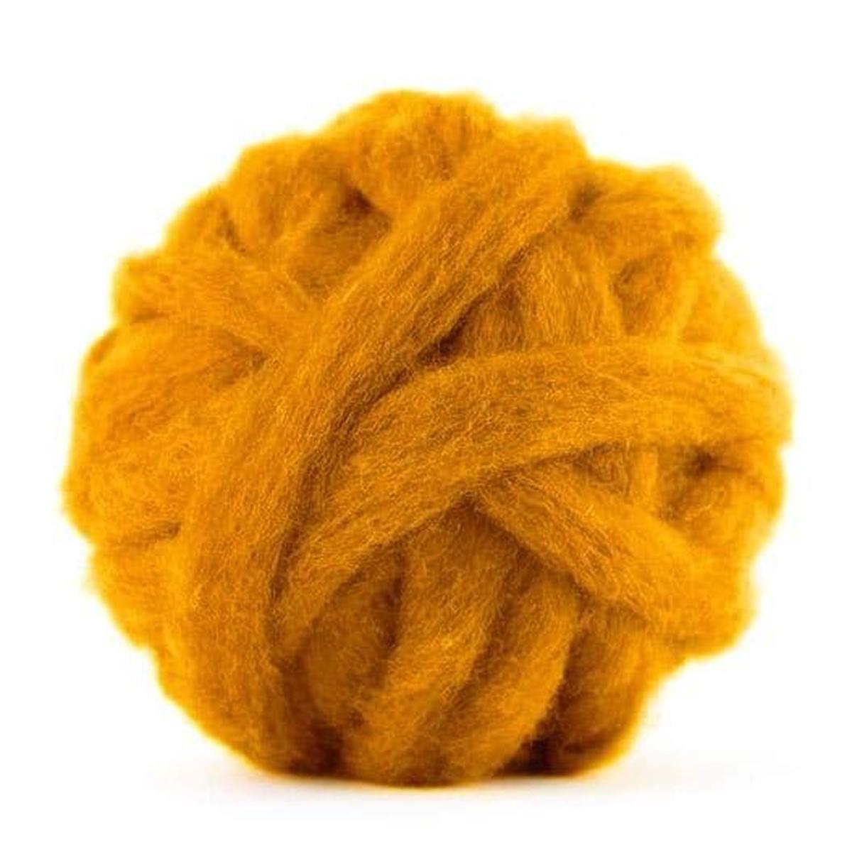 Carded Corriedale Sliver - Marigold