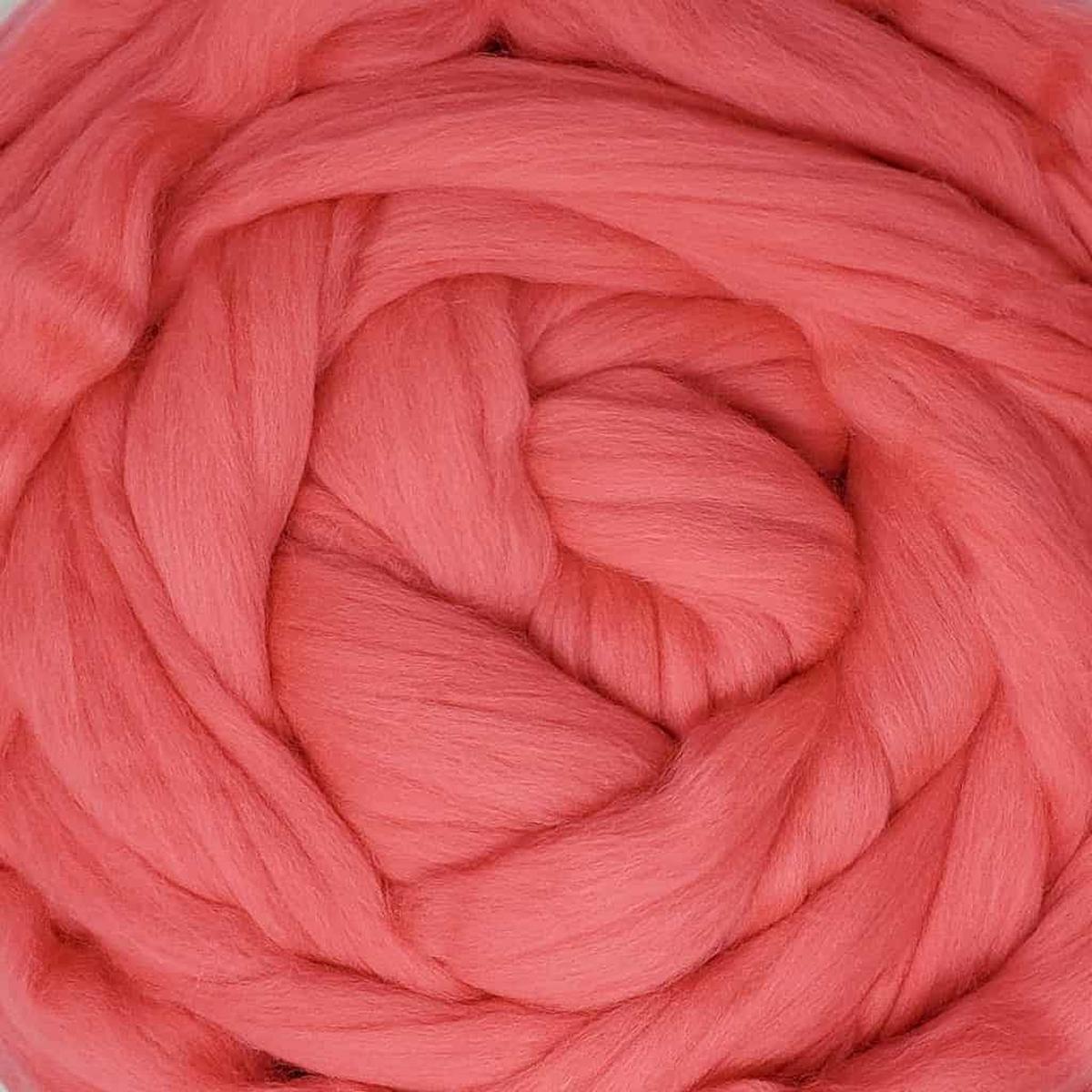Ashland Bay Solid Colored Merino Wool Top - Watermelon