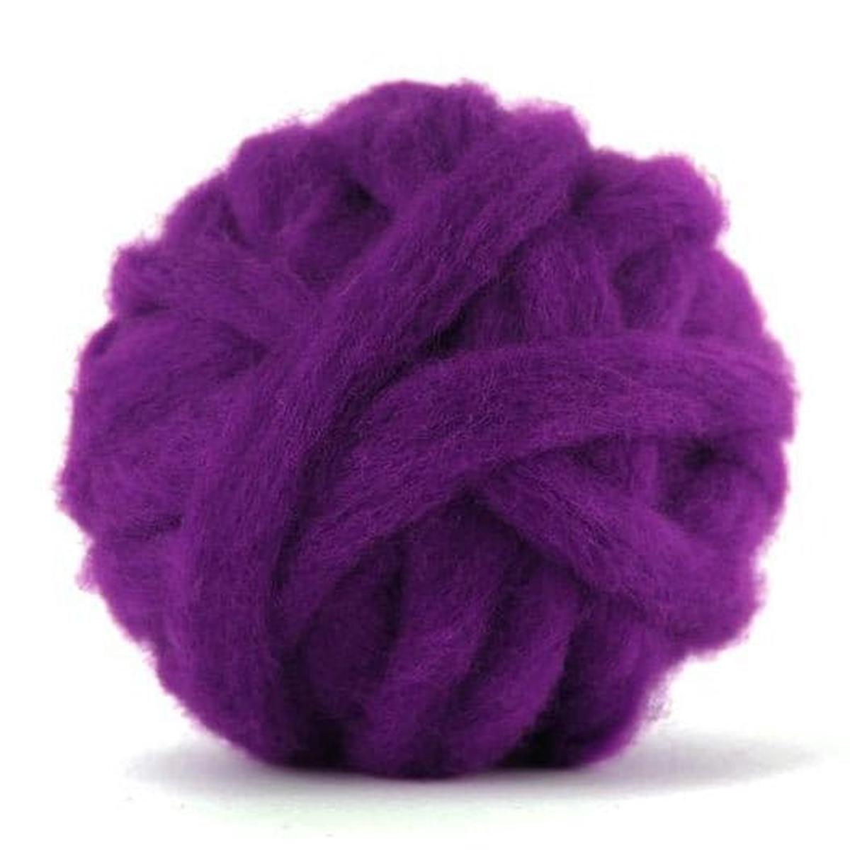 Carded Corriedale Sliver - Damson
