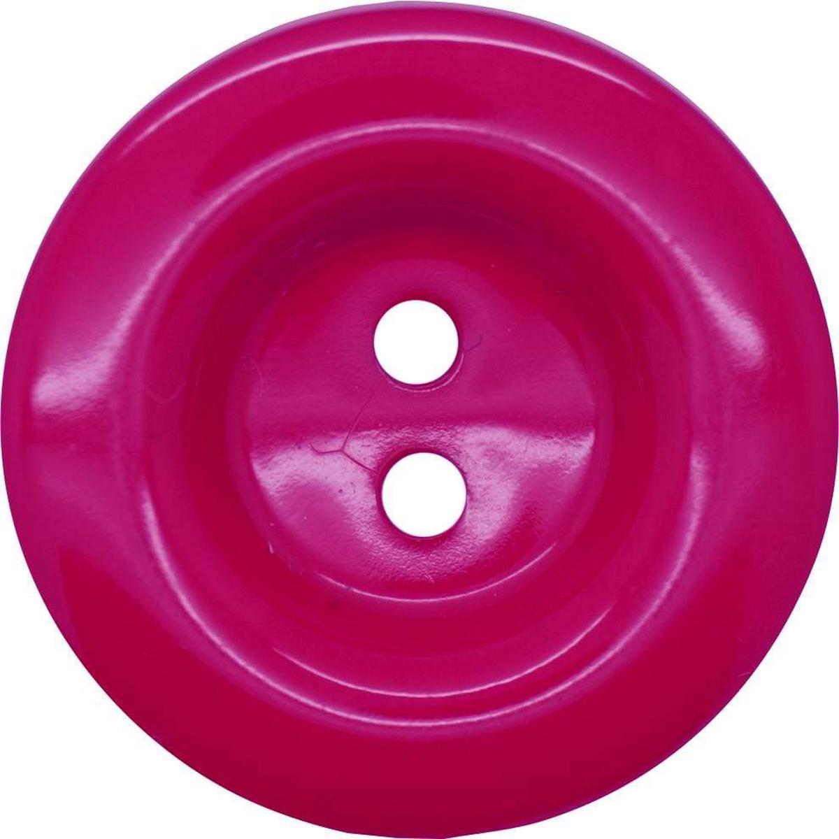 Two Hole, High Shine Round Button (11mm)