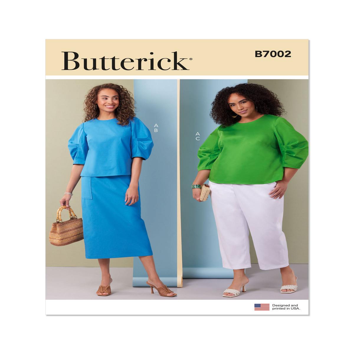 Butterick Pattern B7002 Misses and Women's Top, Skirt and Pants