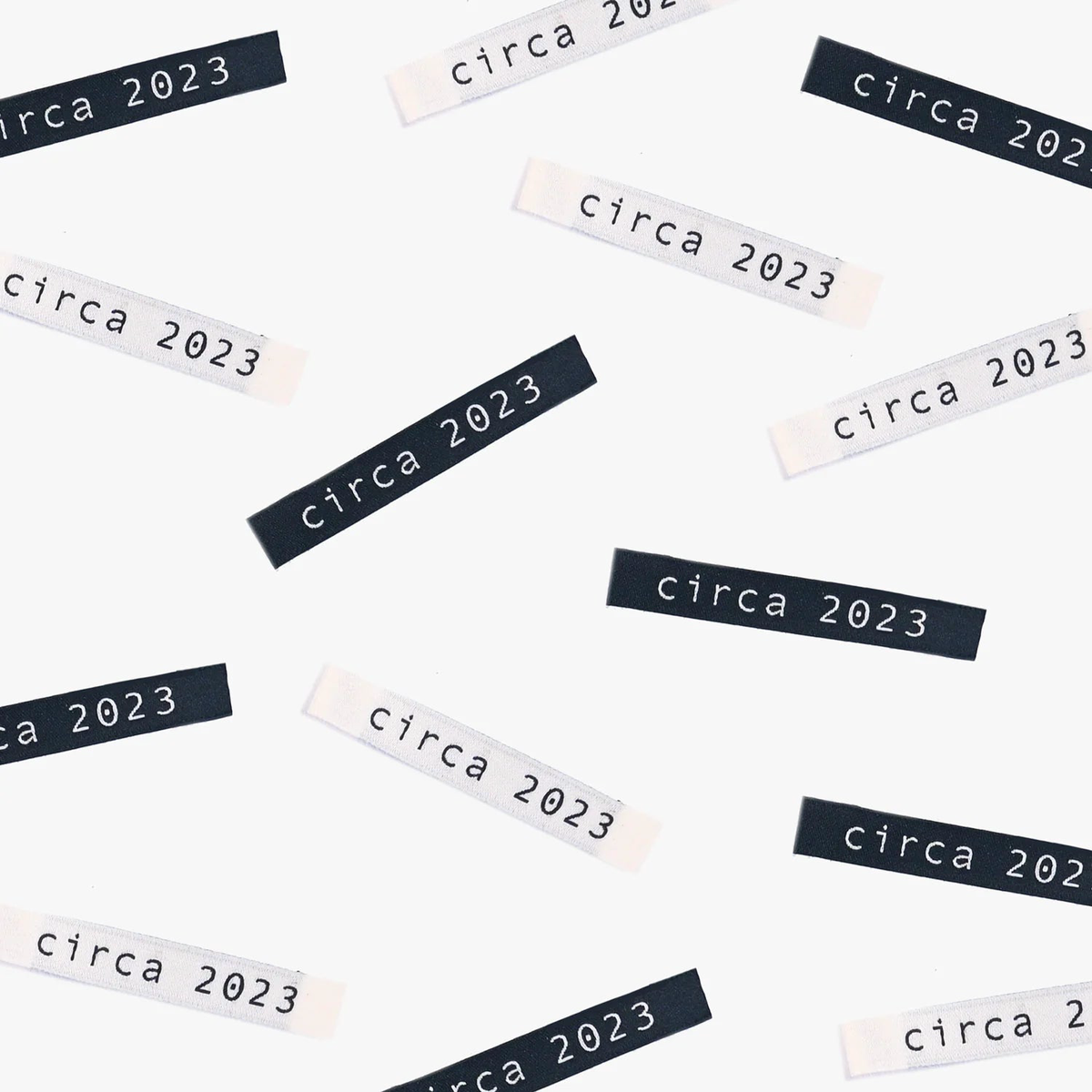 "Circa 2023" Woven Labels 6 Pack