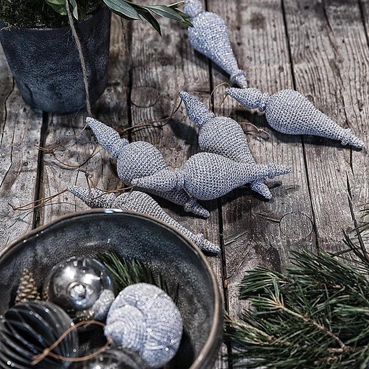 Shiny Crochet Christmas Ornaments Kit