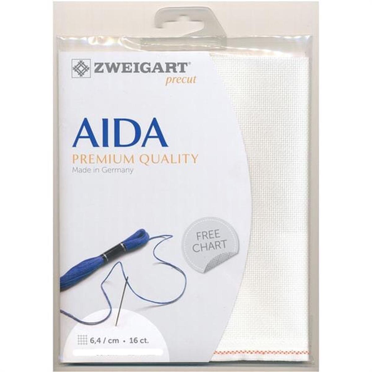 Zweigart Pre-cut Aida Cloth Fabric - 16 Count (48 x 36cm)