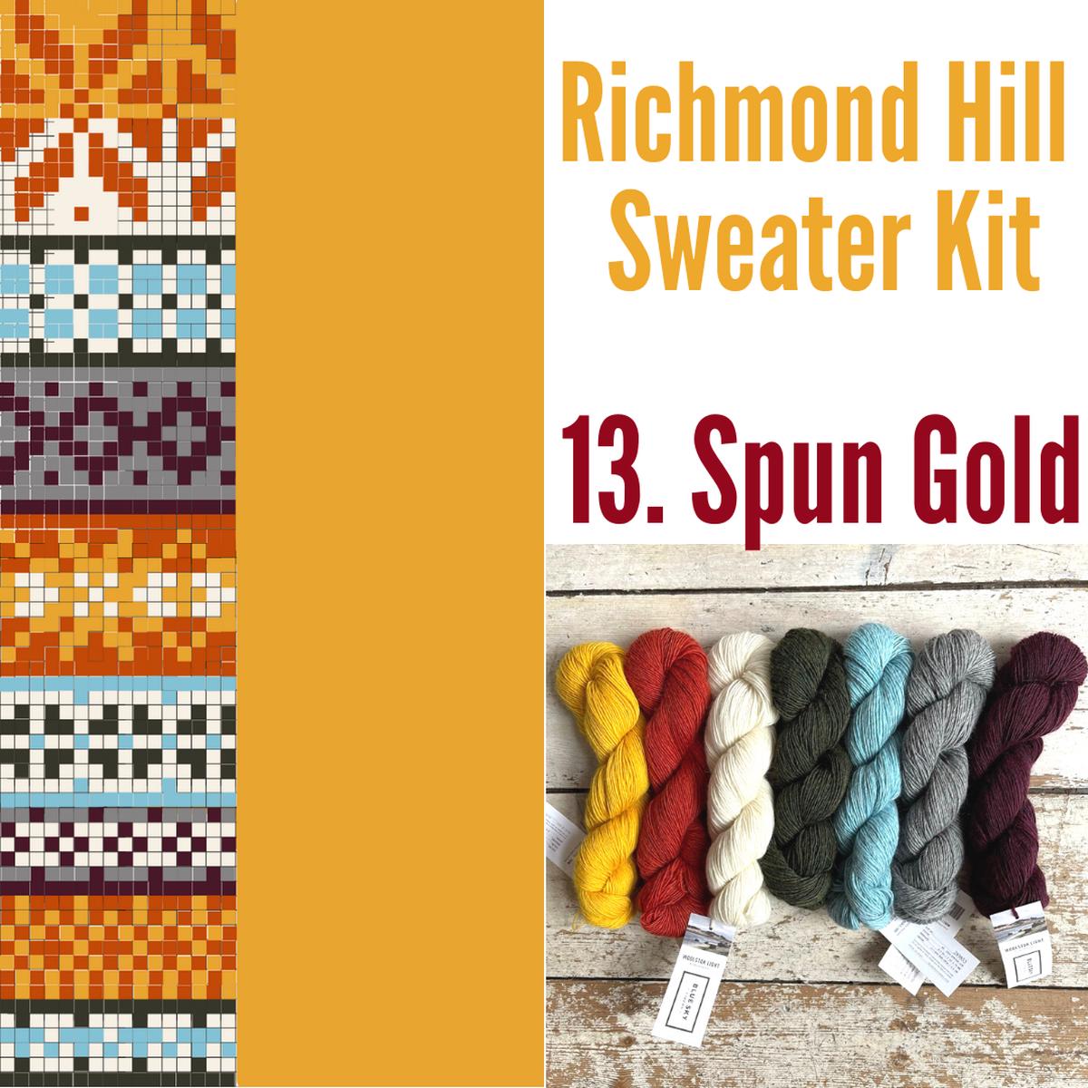 Richmond Hill Sweater Kit 12 - Spun Gold