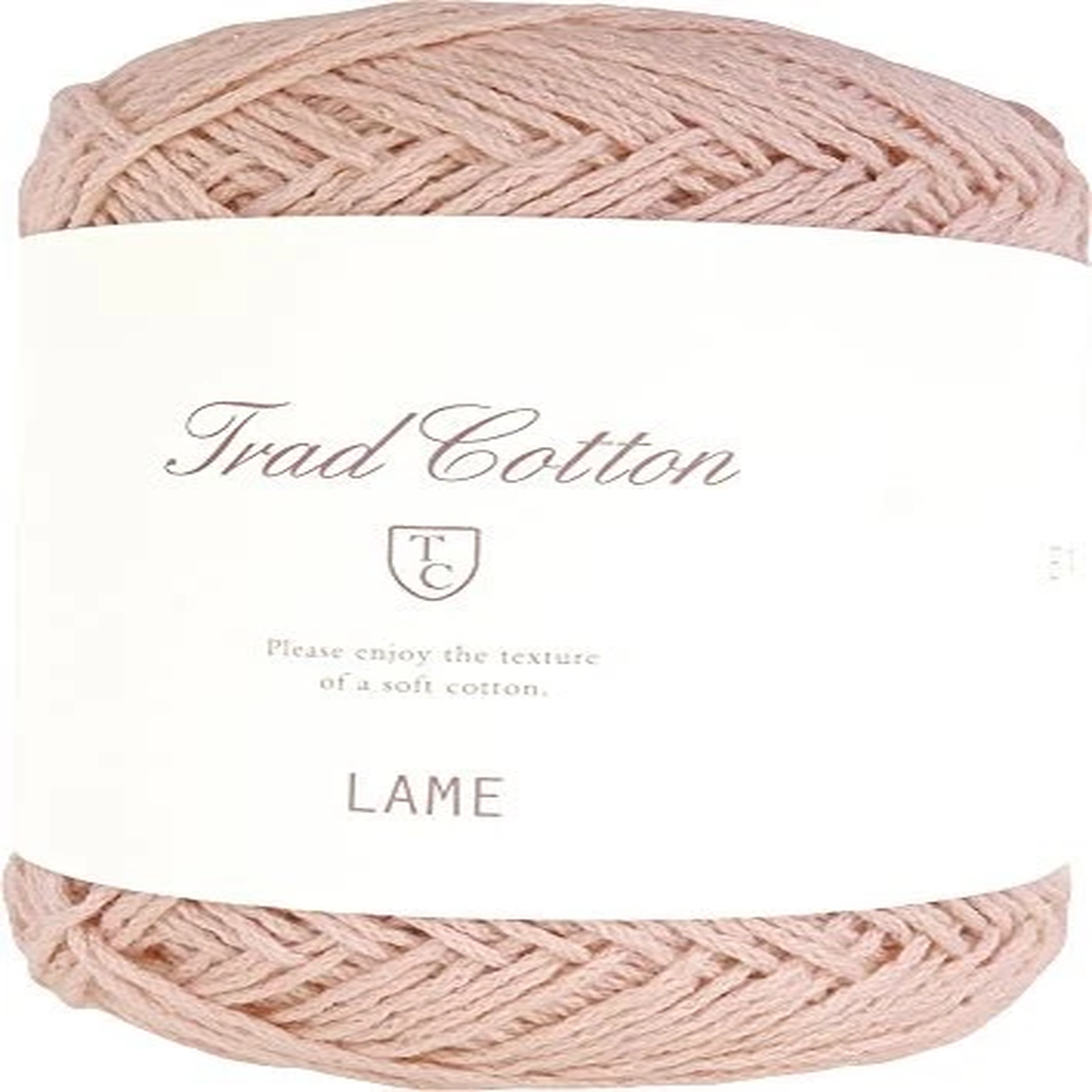 Yokota Trad Cotton Lame Yarn, Pink, Craft Supplies