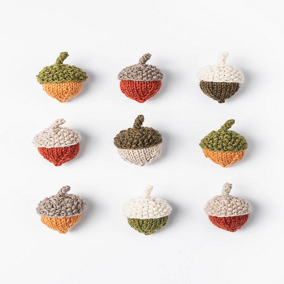 Fall Festival Acorns Kit with Woolstok Mini Skein Bundles