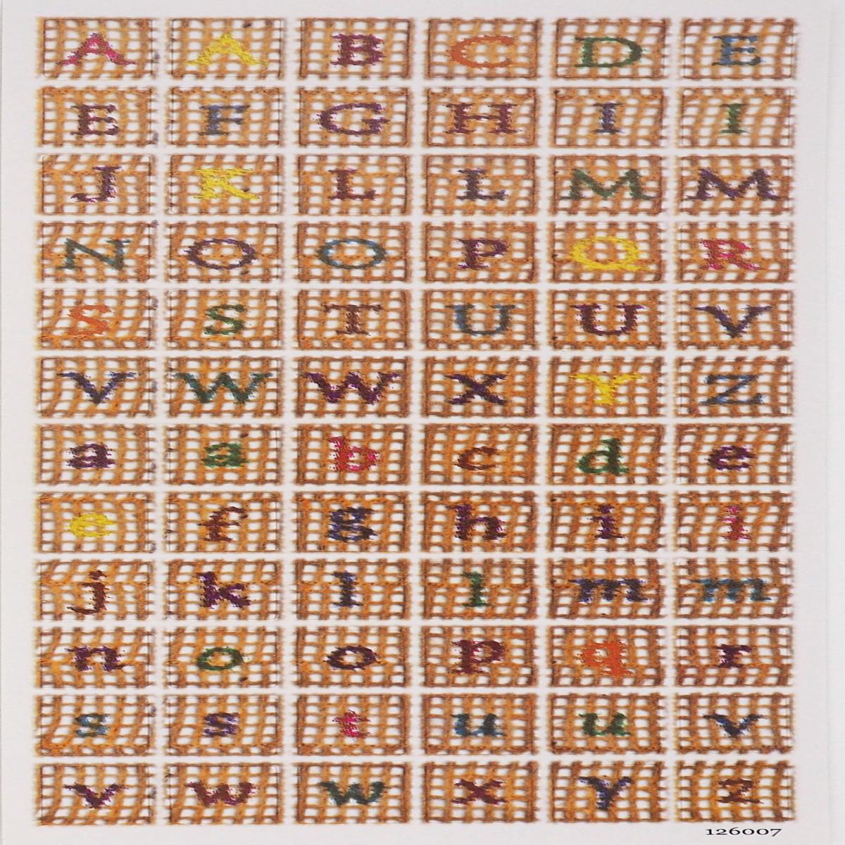 Arbee Foil Stickers Alpha Embroidery, Multi