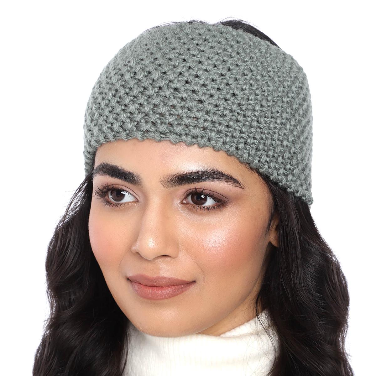Knitted Headband - Green 601