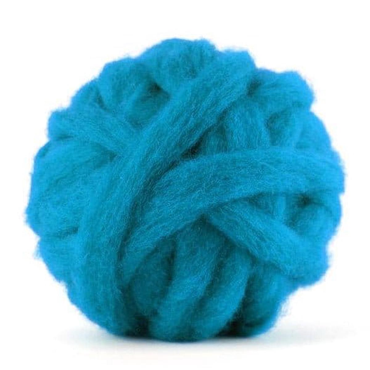 Carded Corriedale Sliver - Cerulean