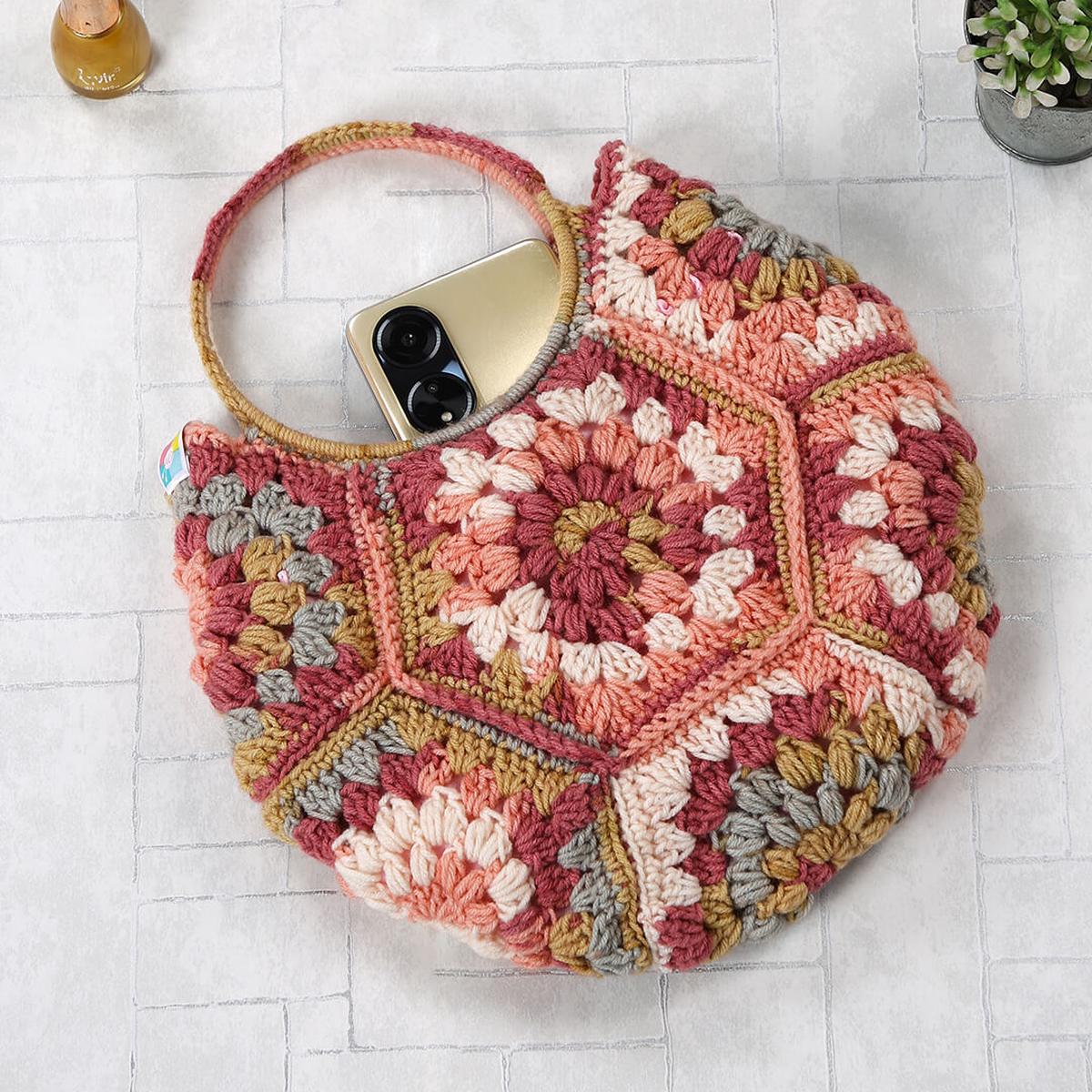 Cute Handmade Hexagon Bags - Pink - 10077