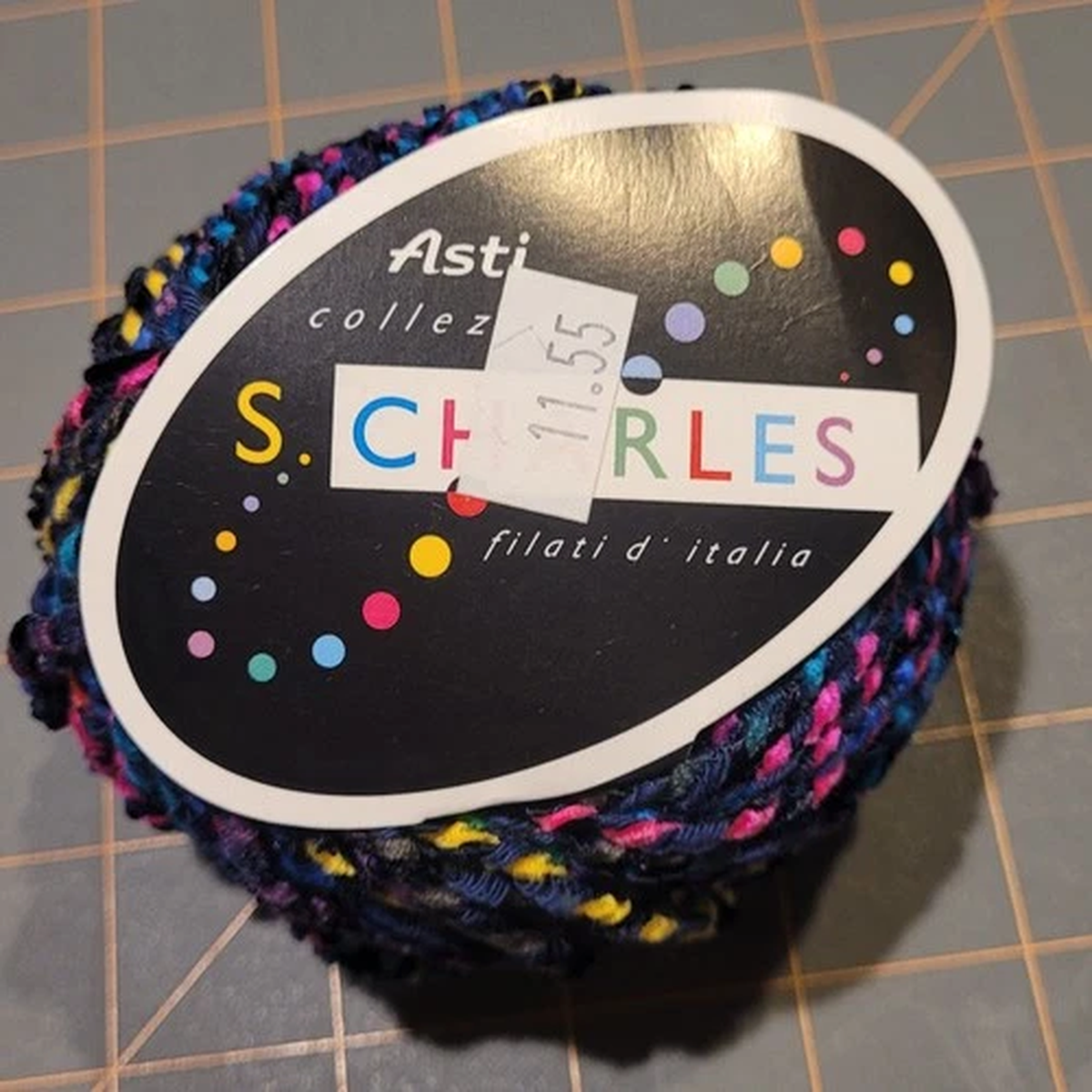 STACTY CHARLES ASTI COTTON BLEND YARN MULTICOLOR VTG ITALY COMBINE SHIP