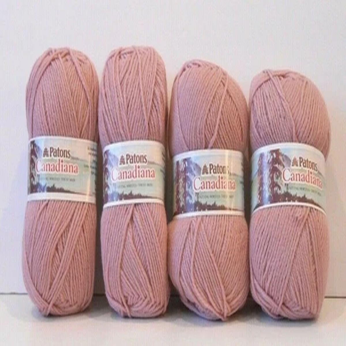 YARN - PATONS CANDIANA KNITTING WORSTED ACRYLIC YARN - LOT OF 4 SKEINS - NEW!